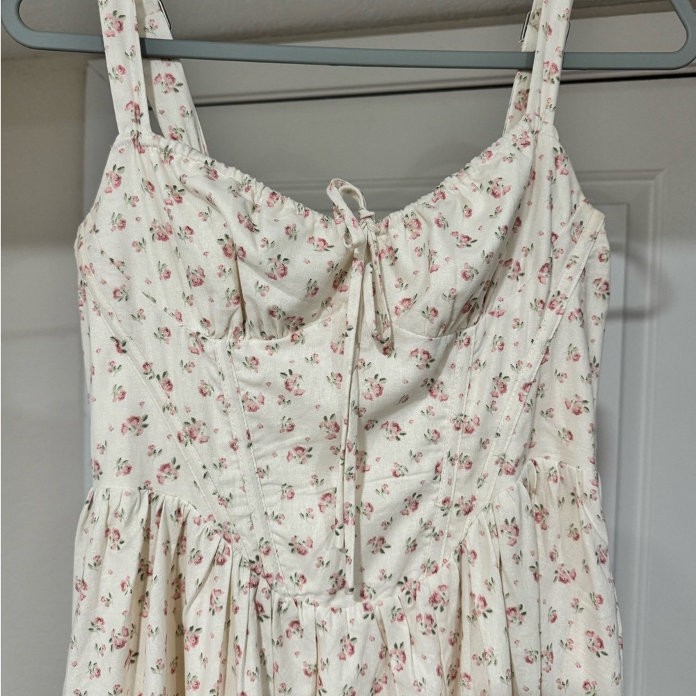 Floral White Dress